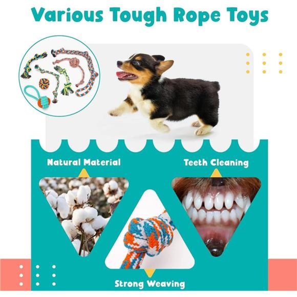 20Pack Luxury Puppy Toys for Teething, Cute Small Dog Toys with Rubber Puppy Toy - Picture 4 of 7